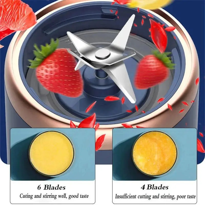 Portable Juicer Cup 6 Blade Blender Bottle