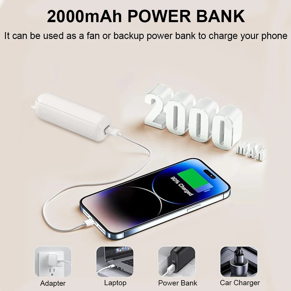 Portable Fan 2000mAh USB Rechargeable from NAPSA -