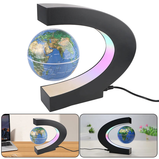 LED World Map Floating