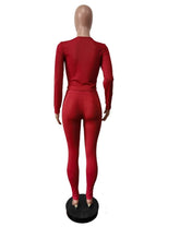 Active Wear Women 2 Piece Pants Set Long Sleeve Slim Fit Sport Yoga Plain Outfits Autumn Winter Fitness Two Piece Matching Set from NAPSA - 