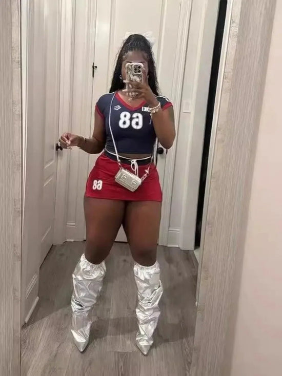Active Wear Women 2 Piece Set Letter Print Short Sleeve Tops Shorts Skirt Outfits Spring Summer Sport Fitness Two Piece Sets from NAPSA - 
