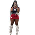 Active Wear Women 2 Piece Set Letter Print Short Sleeve Tops Shorts Skirt Outfits Spring Summer Sport Fitness Two Piece Sets from NAPSA - 