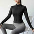 Activewear Gym Jacket Quick Dry Womens Yoga Wear High Elasticity Breathable Long Zipper Sports Fitness Top from NAPSA - 