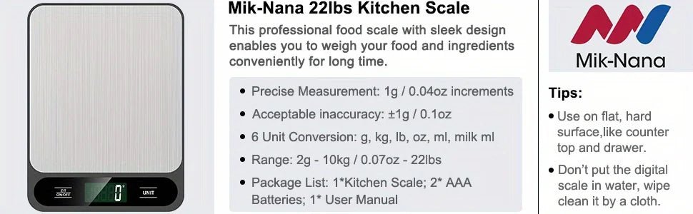 Digital Kitchen Scale Grams and Ounces from NAPSA - 