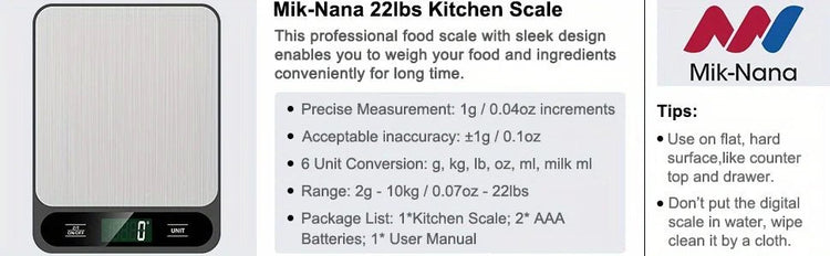 Digital Kitchen Scale Grams and Ounces from NAPSA - 
