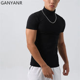 GANYANR Active Wear Men Running T-shirt Fitness Sportswear Short Sleeve Gym Bodybuilding Sports Jogging Training Yoga Dry Fit from NAPSA - 
