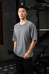 GANYANR Active Wear Men Running T-shirt Fitness Sportswear Short Sleeve Gym Bodybuilding Sports Jogging Training Yoga Dry Fit from NAPSA - 