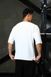 GANYANR Active Wear Men Running T-shirt Fitness Sportswear Short Sleeve Gym Bodybuilding Sports Jogging Training Yoga Dry Fit from NAPSA - 