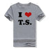 I Love TS T-Shirt Funny Letters Printed Graphic Tee Tops Summer Fashion Short Sleeve Blouses Gifts Cool Street I - Heart - TS Outfit from NAPSA - 