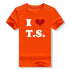 I Love TS T-Shirt Funny Letters Printed Graphic Tee Tops Summer Fashion Short Sleeve Blouses Gifts Cool Street I - Heart - TS Outfit from NAPSA - 