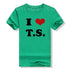 I Love TS T-Shirt Funny Letters Printed Graphic Tee Tops Summer Fashion Short Sleeve Blouses Gifts Cool Street I - Heart - TS Outfit from NAPSA - 