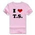 I Love TS T-Shirt Funny Letters Printed Graphic Tee Tops Summer Fashion Short Sleeve Blouses Gifts Cool Street I - Heart - TS Outfit from NAPSA - 