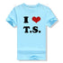 I Love TS T-Shirt Funny Letters Printed Graphic Tee Tops Summer Fashion Short Sleeve Blouses Gifts Cool Street I - Heart - TS Outfit from NAPSA - 
