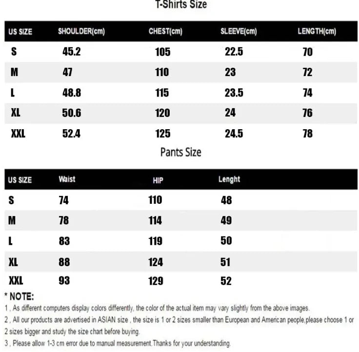 Men Breathable Clothes Workout Fashion Two Piece Sets Sportswear Quick Drying T-shirt Shorts Sets Men&