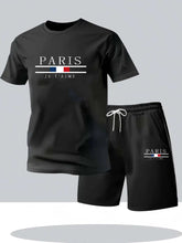Men Breathable Clothes Workout Fashion Two Piece Sets Sportswear Quick Drying T-shirt Shorts Sets Men&