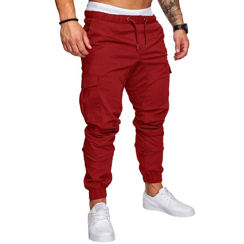 New Workwear Multi - pocket Trousers for Men, Woven Fabric Casual Pants, Leggings for Men Cargo Pants Joggers Mens Pants from NAPSA - 