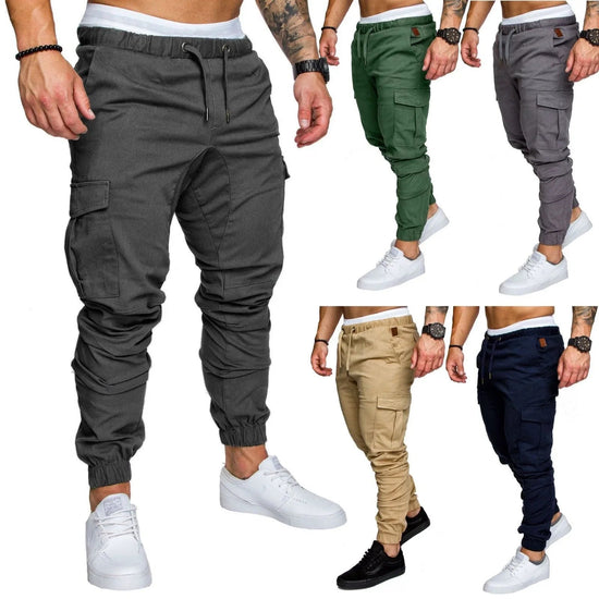 New Workwear Multi - pocket Trousers for Men, Woven Fabric Casual Pants, Leggings for Men Cargo Pants Joggers Mens Pants from NAPSA - 