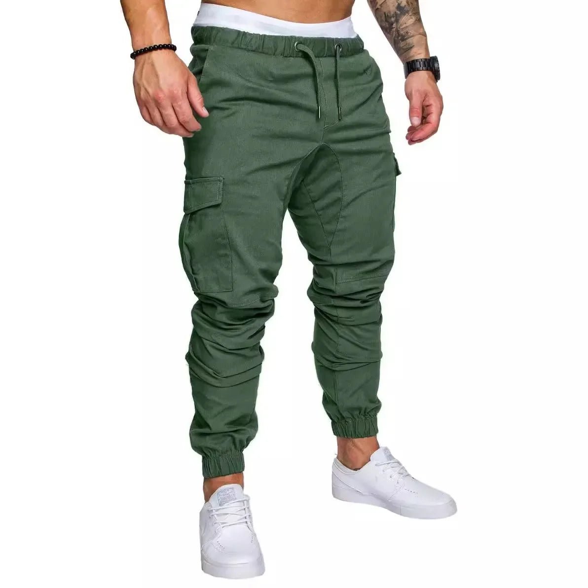 New Workwear Multi - pocket Trousers for Men, Woven Fabric Casual Pants, Leggings for Men Cargo Pants Joggers Mens Pants from NAPSA - 