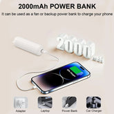 Portable Fan 2000mAh USB Rechargeable from NAPSA - 
