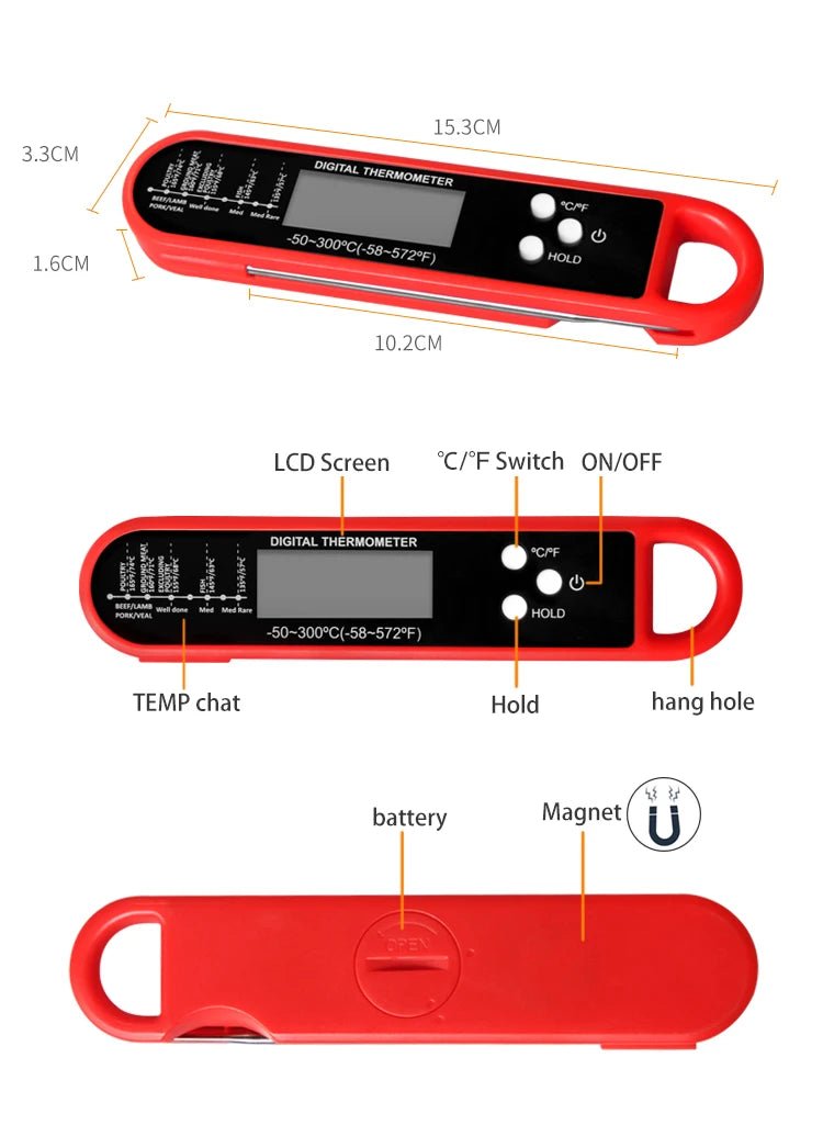 Professional Meat Thermometer Digital from NAPSA - 