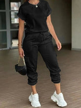 Set of workwear, short sleeved top, ankle tied pants set from NAPSA - 