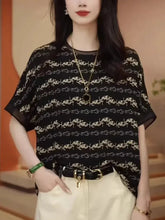 Short - sleeved T-shirt for Women in Spring Summer New Chic Beautiful Belly - covering Chiffon Shirt Mother&