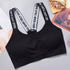 Sports underwear Women Yoga Fitness Seamless Crop Top Wide Letter Straps Comfortable Workout Activewear from NAPSA - 