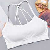 Sports underwear Women Yoga Fitness Seamless Crop Top Wide Letter Straps Comfortable Workout Activewear from NAPSA - 
