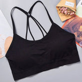 Sports underwear Women Yoga Fitness Seamless Crop Top Wide Letter Straps Comfortable Workout Activewear from NAPSA - 