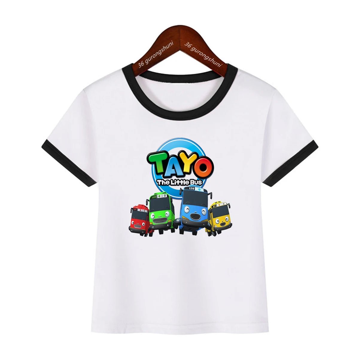 t-shirt for boys Tayo and Little Friends Car Cartoon Print Boys T-Shirt Summer Girks Shirt Fashion Toddler shirt ShortSleeve Top from NAPSA - 