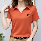 T-shirts Graphic Embroidery Women&