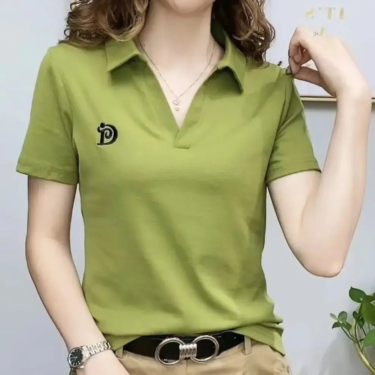 T-shirts Graphic Embroidery Women&