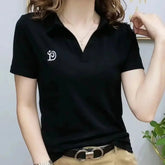 T-shirts Graphic Embroidery Women&