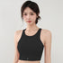 Wear high - strength fitness underwear with a drawstring and breast, shock - absorbing hollow out back, threaded vest style bra from NAPSA - 