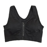 Women Activewear Bra Shockproof Sports Bra with Wide Shoulder Straps Front Zipper Padded Wireless Breathable for Running Fitness from NAPSA - 