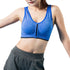 Women Activewear Bra Shockproof Sports Bra with Wide Shoulder Straps Front Zipper Padded Wireless Breathable for Running Fitness from NAPSA - 