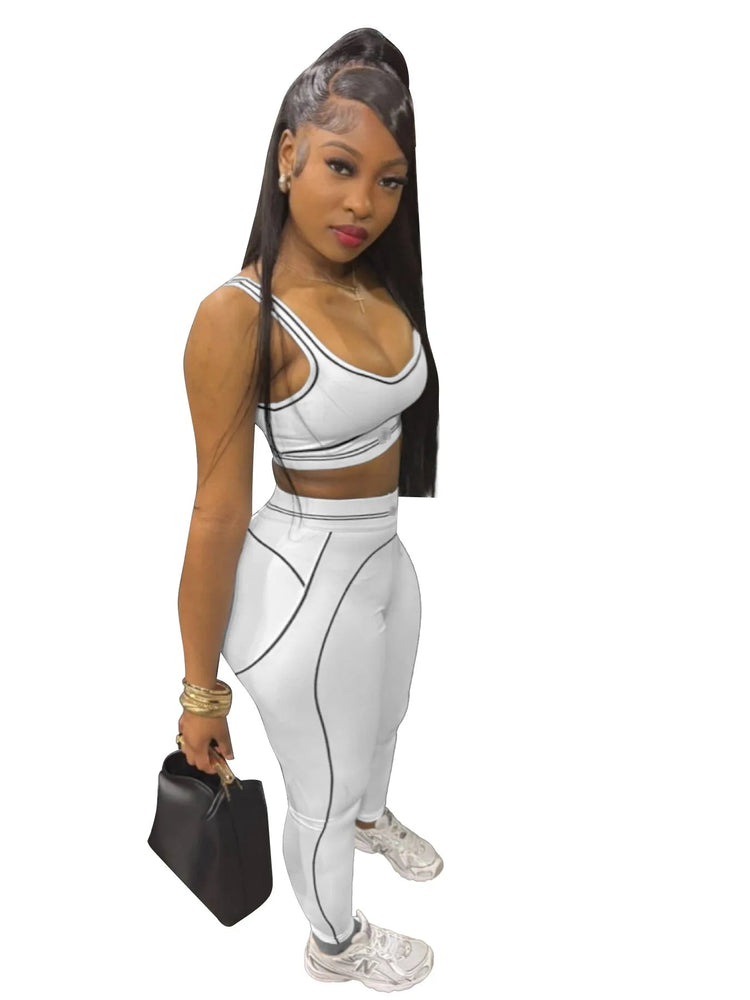 Women Activewear Summer Fitness Gym Yoga Sets Two Piece Set Bra Crop Top And High Waist Leggings Sportswear Training Workout Set from NAPSA - 