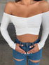 Women T-shirts sexy and club fashion female T-shirt long sleeve off shoulder solid color lady Tshirt autumn basic tees from NAPSA - 