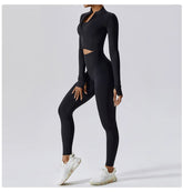 Workout Outfit Active Wear 3 Pieces Workout Clothes For Women Sports Bra High Waist Gym Leggings Long - Sleeved Fitness Sportswear from NAPSA - 