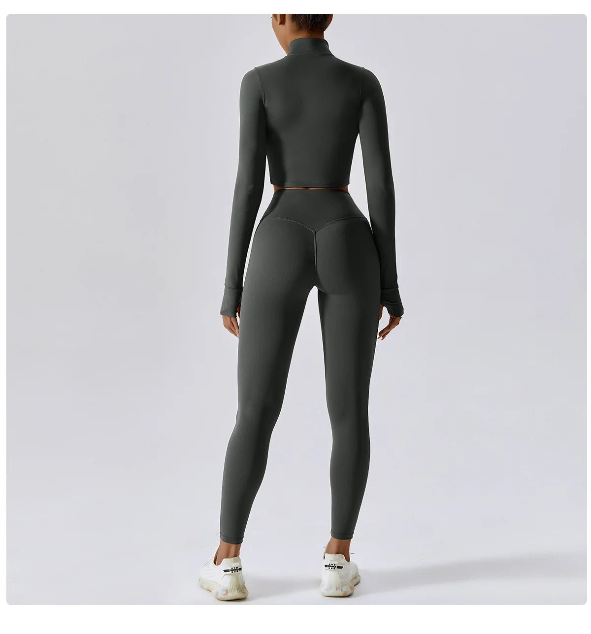 Workout Outfit Active Wear 3 Pieces Workout Clothes For Women Sports Bra High Waist Gym Leggings Long - Sleeved Fitness Sportswear from NAPSA - 
