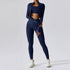 Workout Outfit Active Wear 3 Pieces Workout Clothes For Women Sports Bra High Waist Gym Leggings Long - Sleeved Fitness Sportswear from NAPSA - 