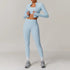 Workout Outfit Active Wear 3 Pieces Workout Clothes For Women Sports Bra High Waist Gym Leggings Long - Sleeved Fitness Sportswear from NAPSA - 