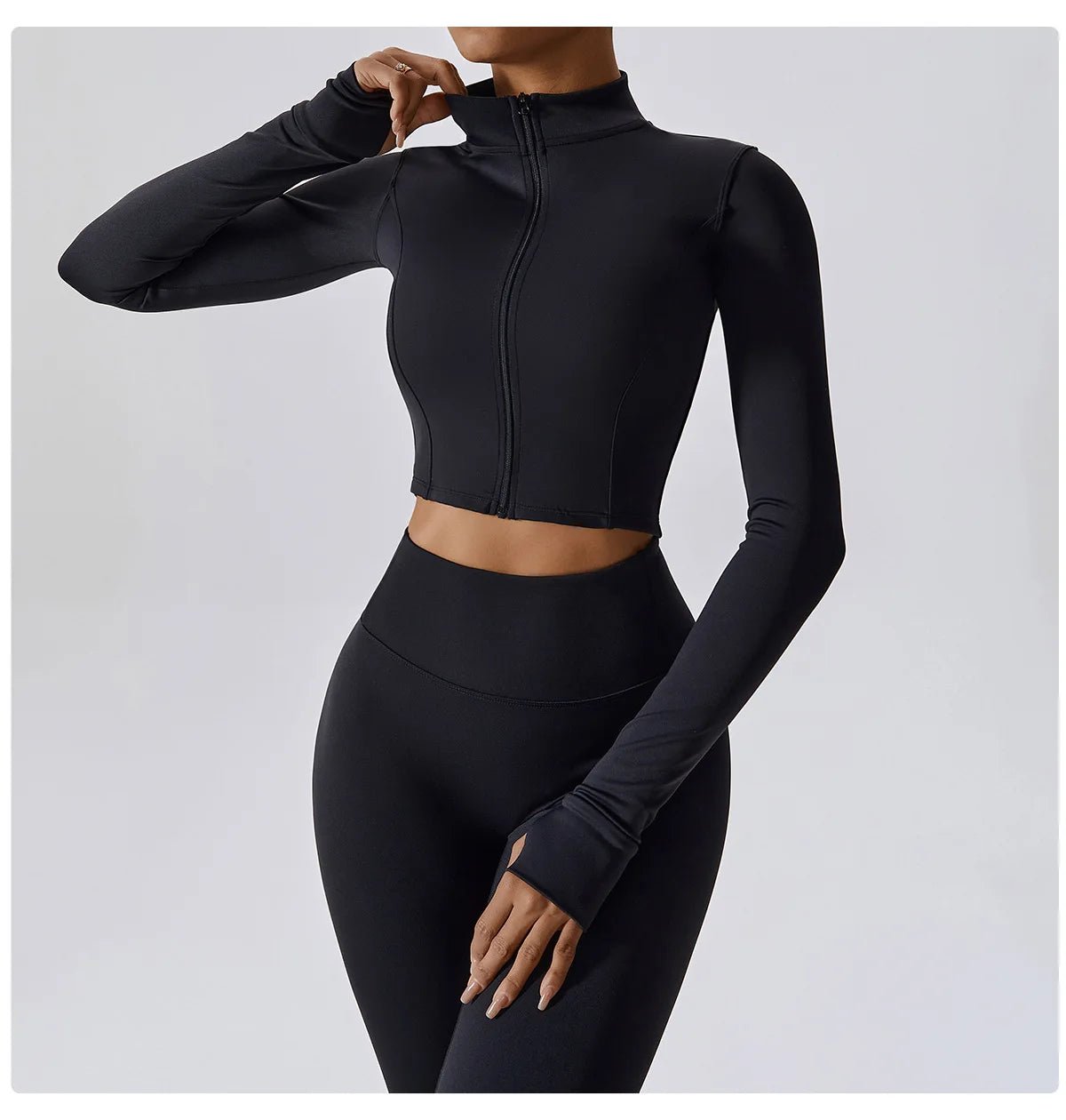 Workout Outfit Active Wear 3 Pieces Workout Clothes For Women Sports Bra High Waist Gym Leggings Long - Sleeved Fitness Sportswear from NAPSA - 