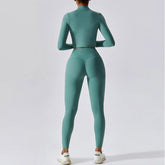 Workout Outfit Active Wear 3 Pieces Workout Clothes For Women Sports Bra High Waist Gym Leggings Long - Sleeved Fitness Sportswear from NAPSA - 